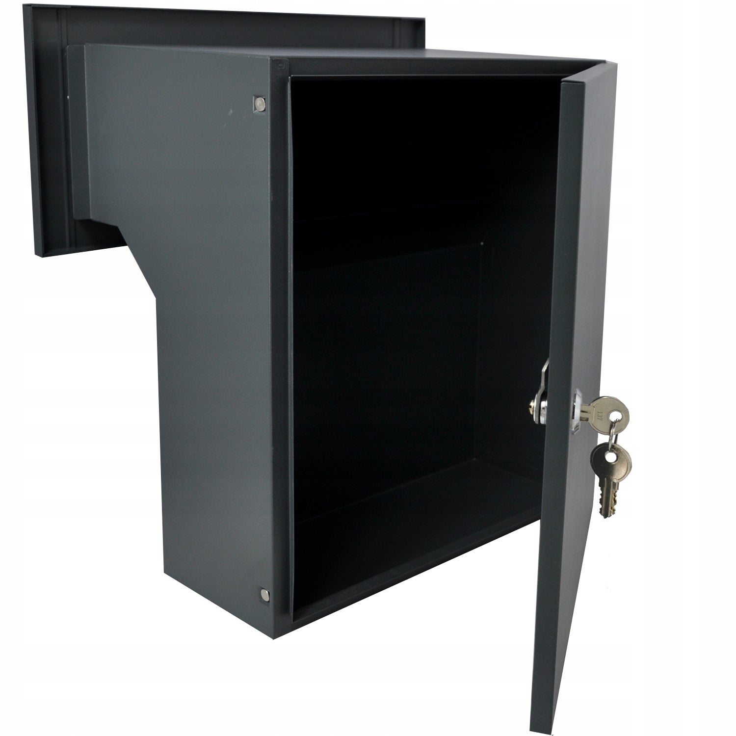 LETTERBOX FOR EMBEDDING THROUGH DOUBLE-SIDED C4 ANTHRACITE + 3 KEYS EAN (GTIN) 5904533523119