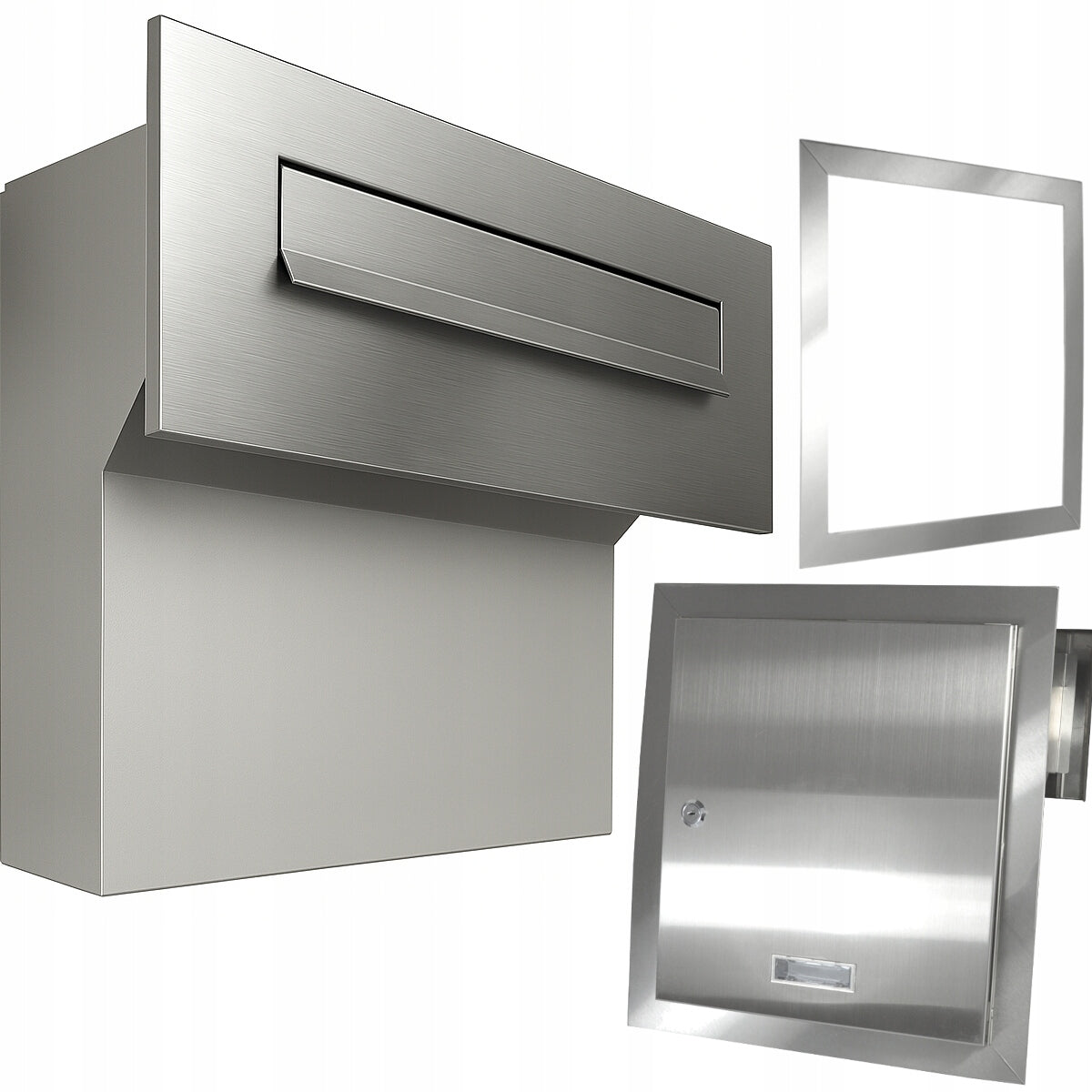 LETTERBOX FOR INSERTING STAINLESS STEEL + FRAME