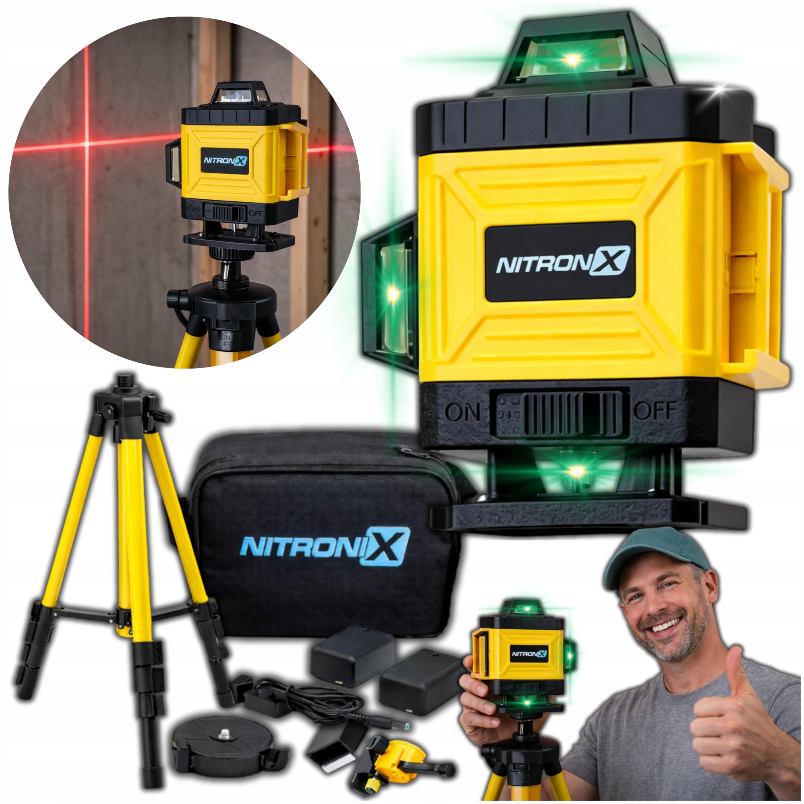 LEVEL LASER LEVEL 4D 16 LINE CROSS 360 LASER TRIPOD KIT