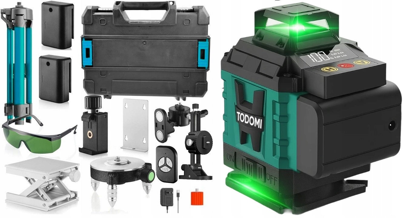 LEVEL LASER LEVEL 4D 16 LINE CROSS LASER 360 SET TRIPOD Manufacturer code T-001 LASER KRZYŻOWY POZIOMICA LASEROWA 4D
