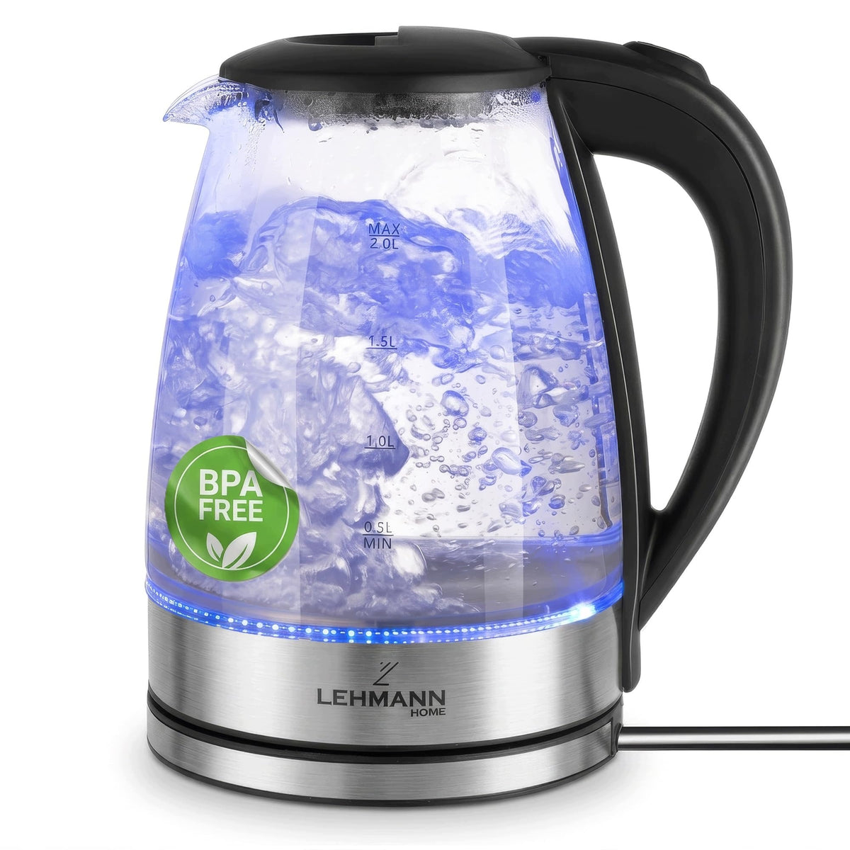 LHOEK-2220 ELECTRIC KETTLE GLASS 2L ELECTRIC KETTLE WITH