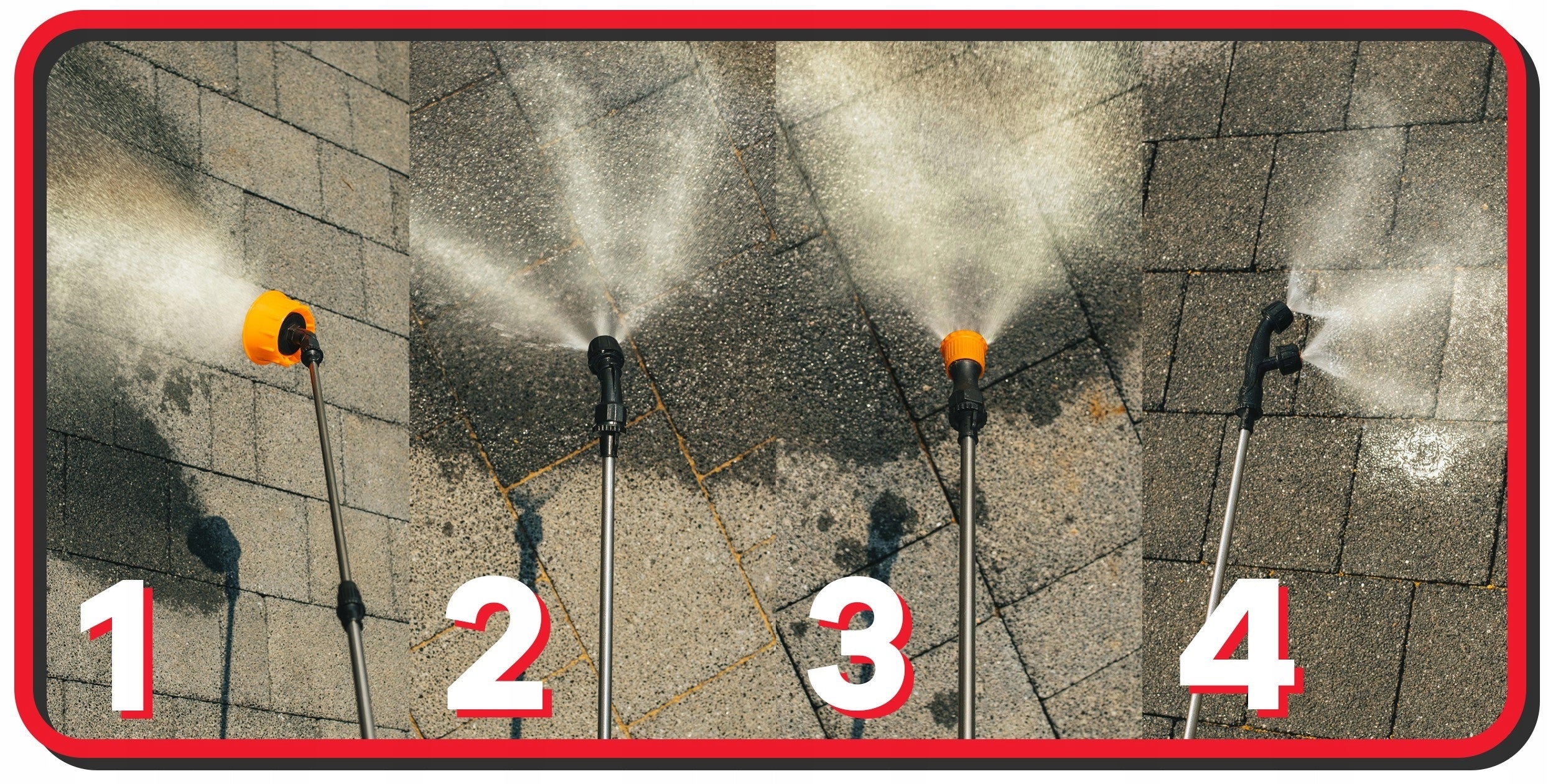 LI-ION 20L CORDLESS PRESSURE SPRAYER BACKPACK SET OF 4 NOZZLES Product weight with unit packaging 4.5 kg