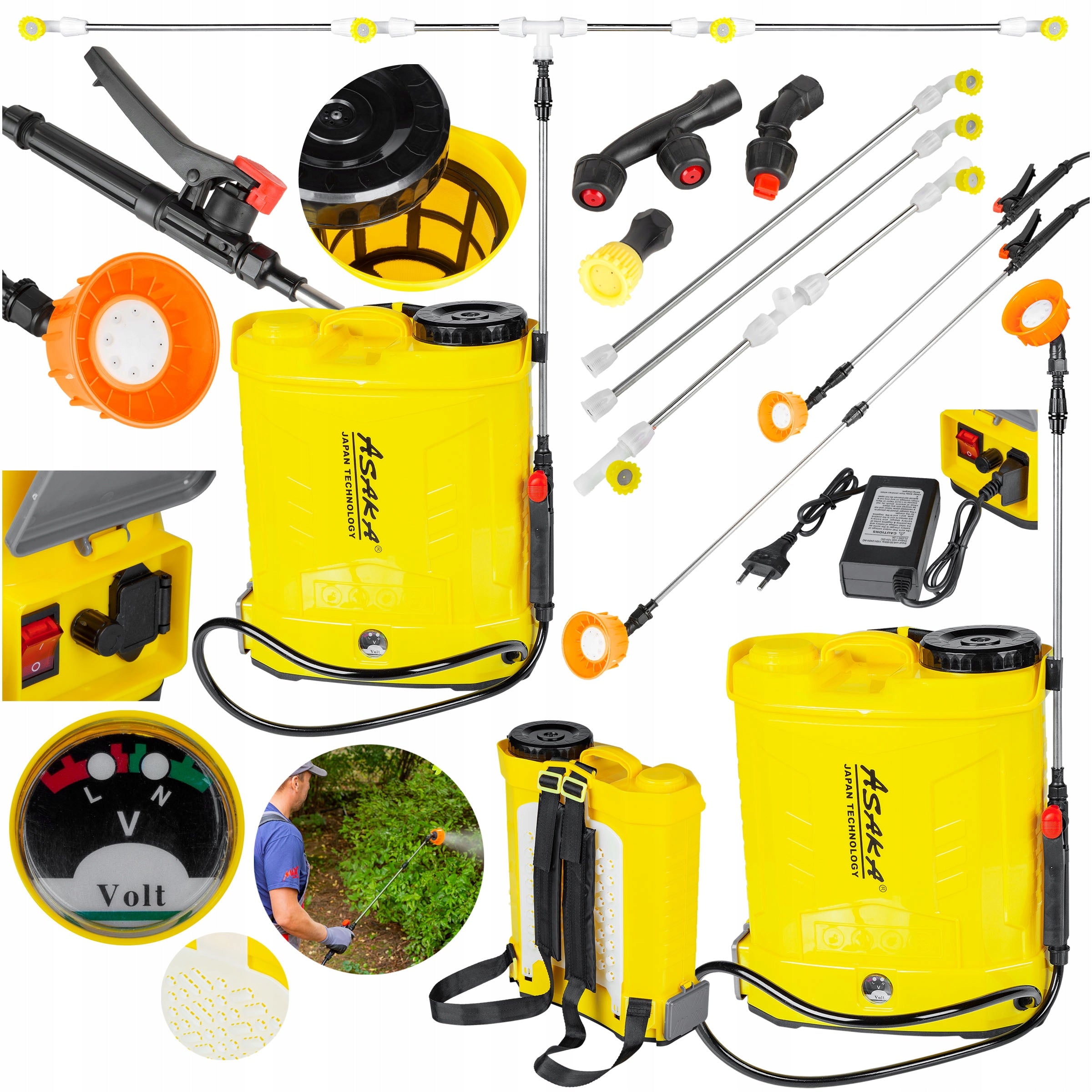 LI-ION Backpack Electric SPRAYER12L Pressure LANCE