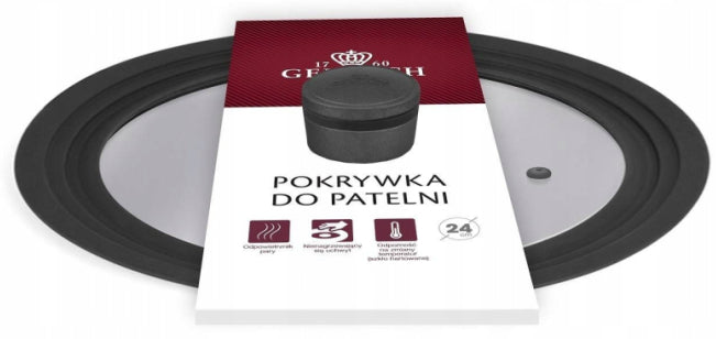 LID FOR POTS PAN UNIVERSAL GLASS 24/26/28 CM GERLACH SMART Packaging status original