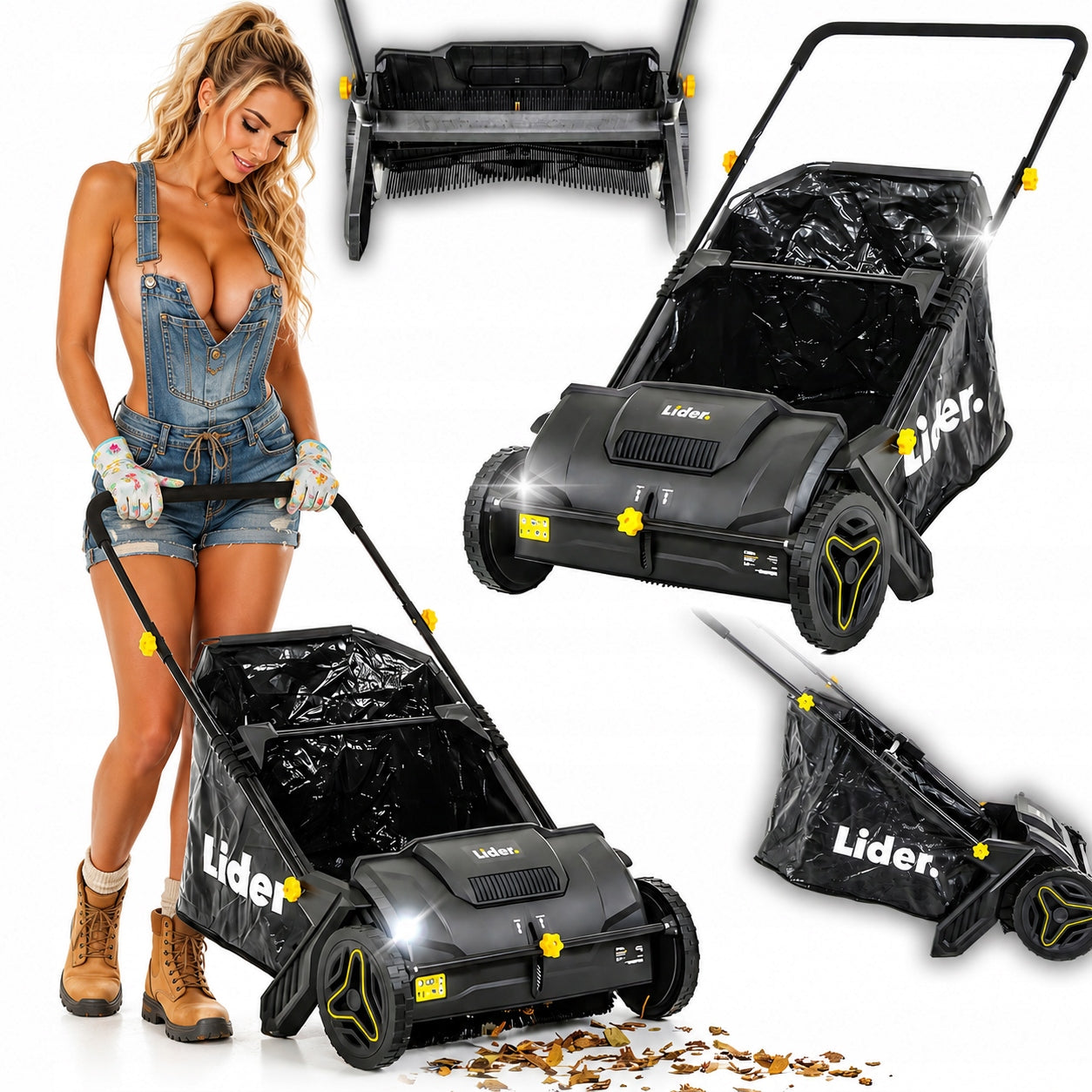 LIDER Manual Sweeper for Grass Leaf Cube 53cm 100L