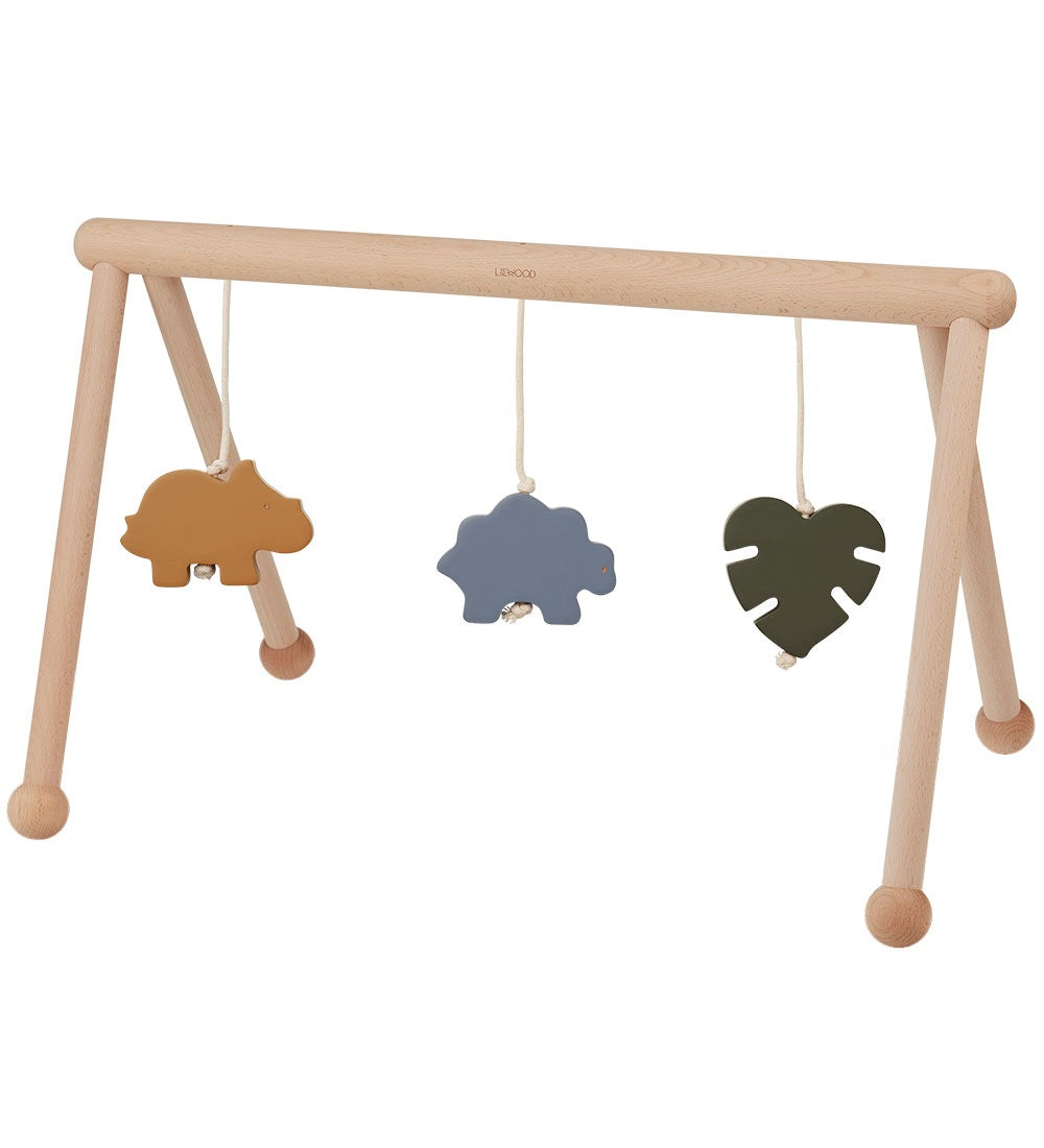LIEWOOD Ernie Wooden Playgym Wooden Gymnastic Stand Dino Mix