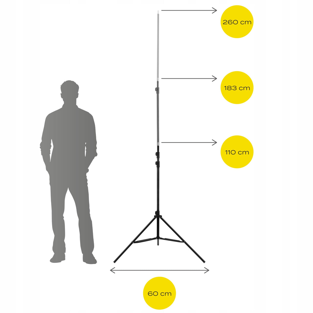 LIGHTING TRIPOD 180CM Softbox Studio Lamp STAND up to 10 KG Packaging status original