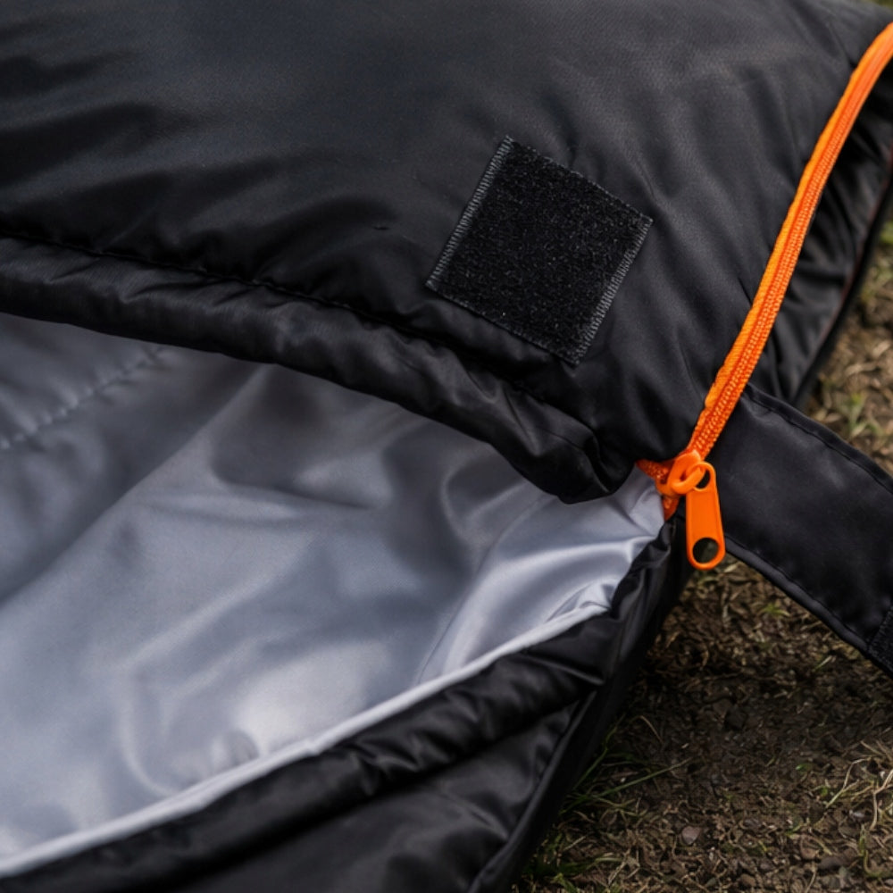 LIGHTWEIGHT HIKING SLEEPING BAG MUMMY QUILT WITH HOOD WARM 210x75cm COVER Packaging status original