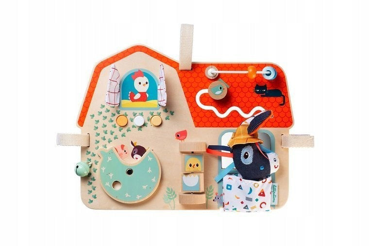 LILLIPUTIENS Wooden manipulation board for children Farm 9 m+ Manufacturer code 83179