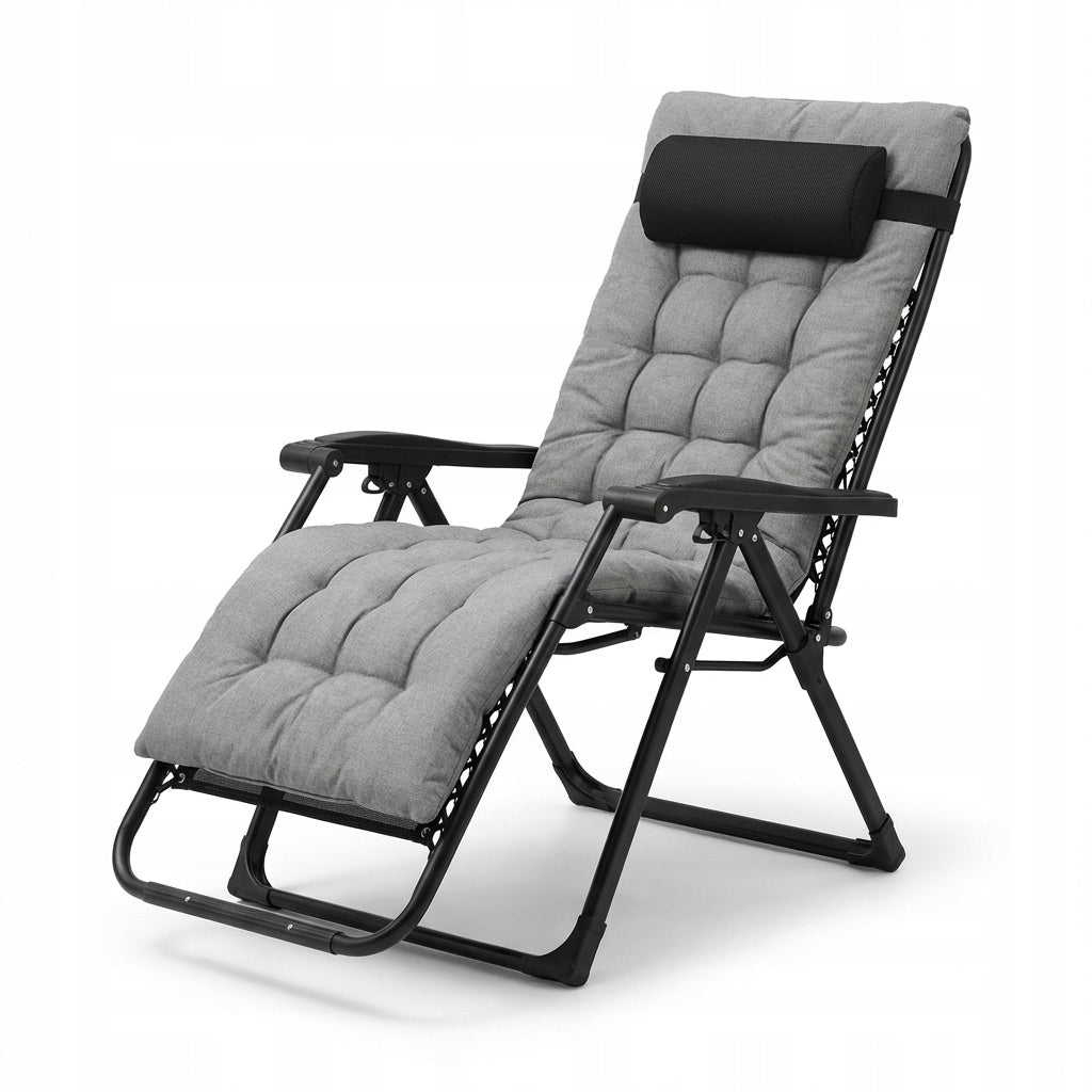 LINBOX XY-149 Beach Garden Sun Lounger Folding Adjustable Cushion 150kg Packaging status original