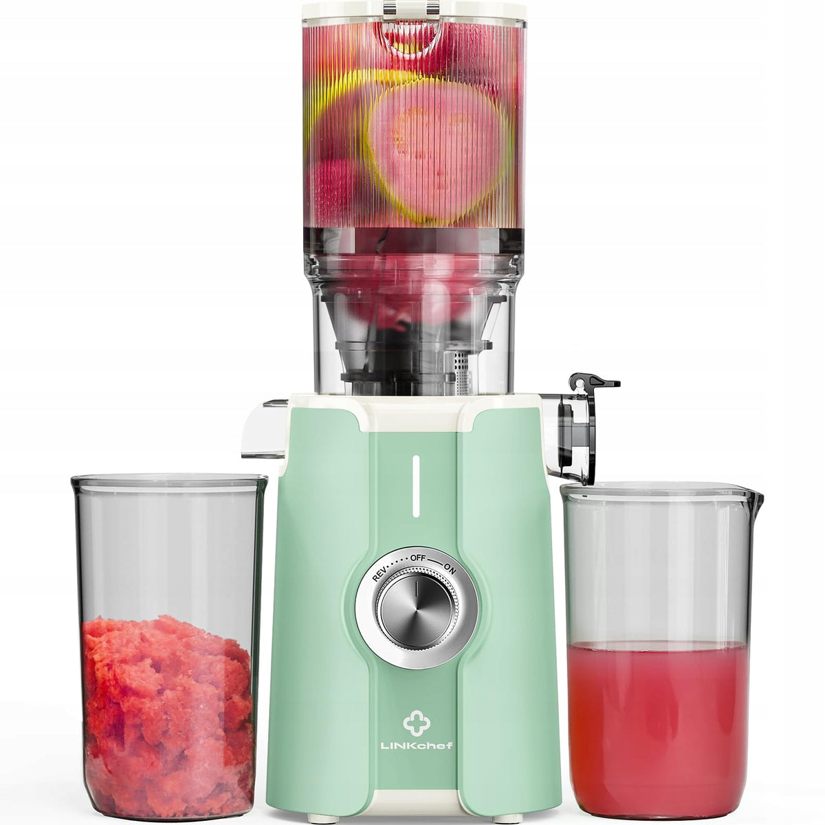 LINKCHEF Slow Rotating Fruit and Vegetable Juicer BPA Free 200W 1.2L