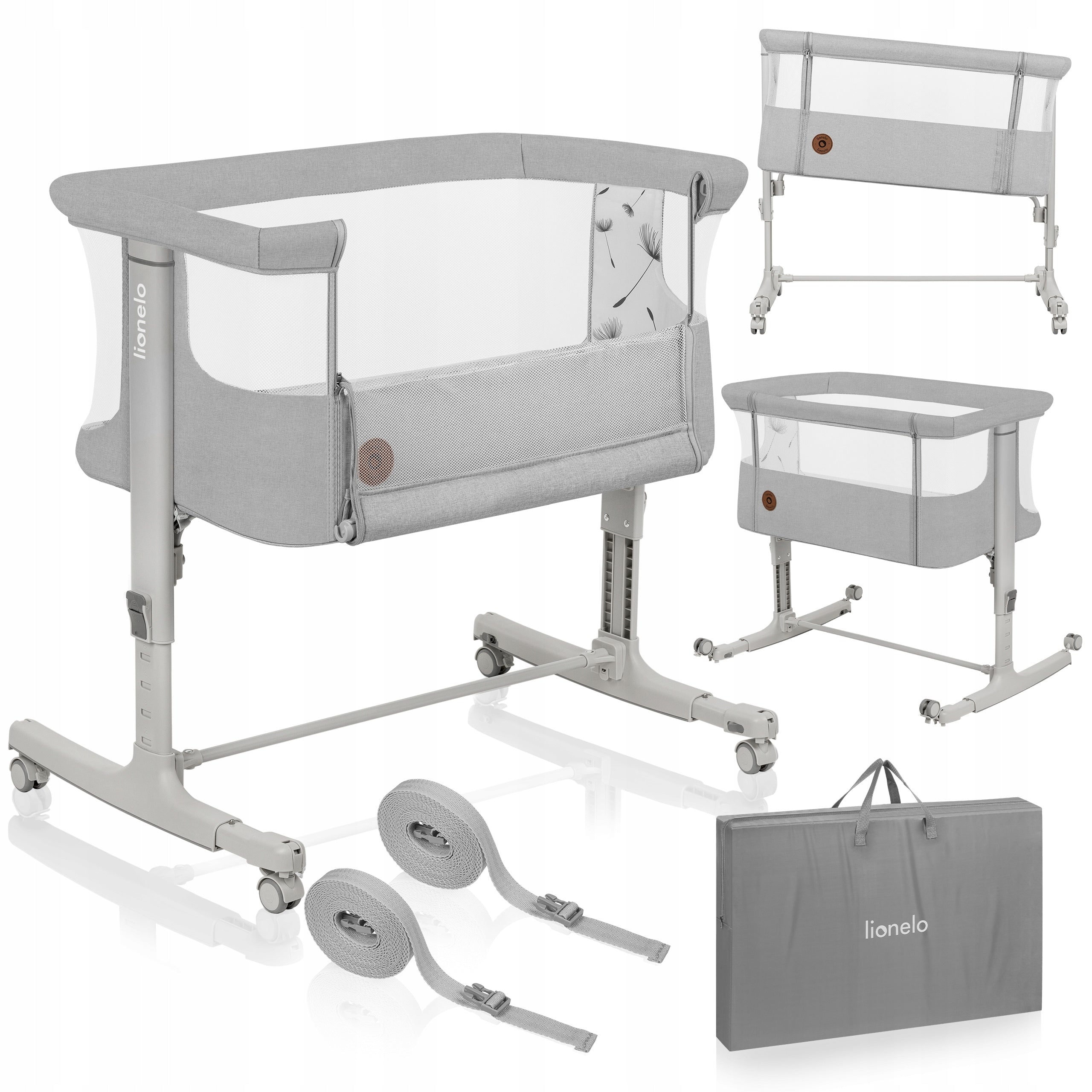 LIONELO Aurora 3in1 Travel Cot 60x85 cm grey DESCRIPTION!!
