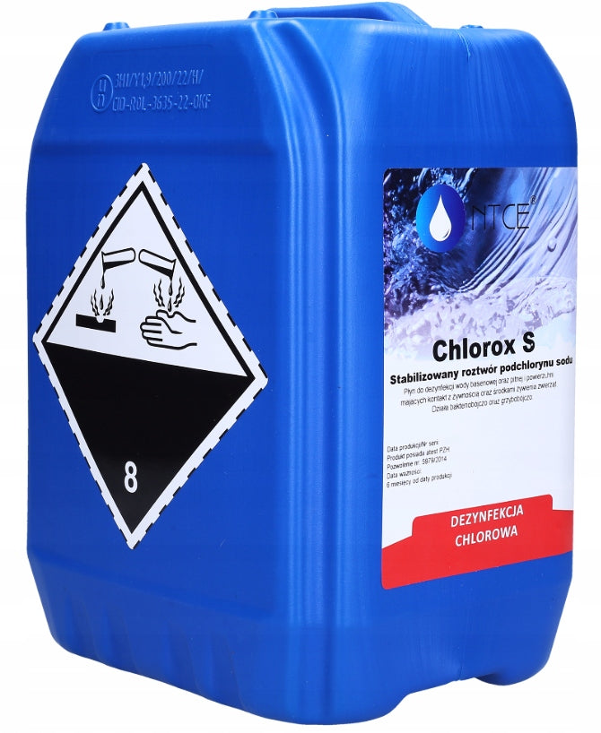 LIQUID CHLORINE SODIUM HYPOCHLORITE 15% FOR WELL WATER POOL JACUZZI 5L Brand Ntce