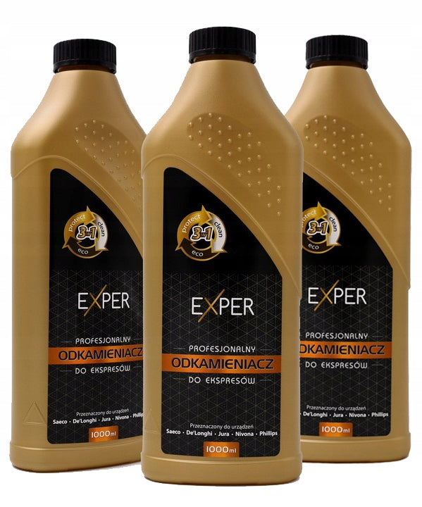 LIQUID DESCALER FOR COFFEE MACHINES UNIVERSAL EFFECTIVE STRONG 3x1L