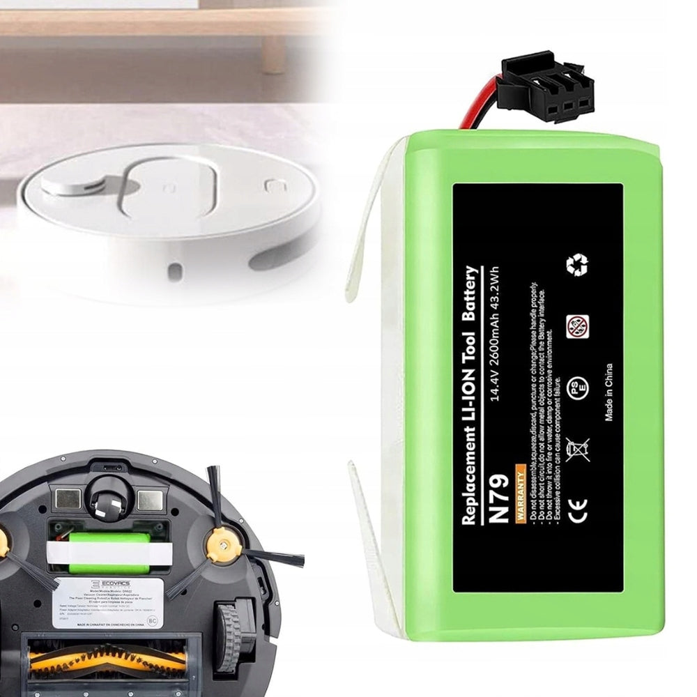 LITHIUM-ION BATTERY FOR ROBOT VACUUM CLEANER 14,4V 2600MAH REPLACEMENT BATTERY