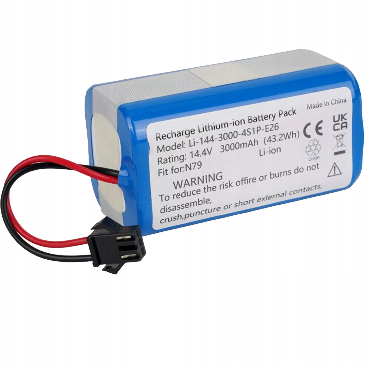LITHIUM-ION BATTERY FOR ROBOT VACUUM CLEANER 14,4V 3000MAH REPLACEMENT BATTERY Manufacturer no brand