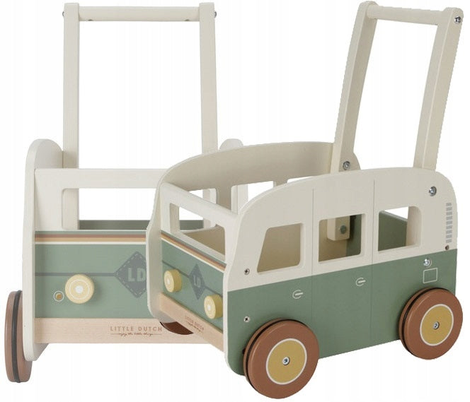 LITTLE DUTCH PUSHER VINTAGE WOODEN BABY CAR
