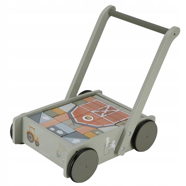 LITTLE DUTCH Trolley Pusher with wooden blocks Little Farma