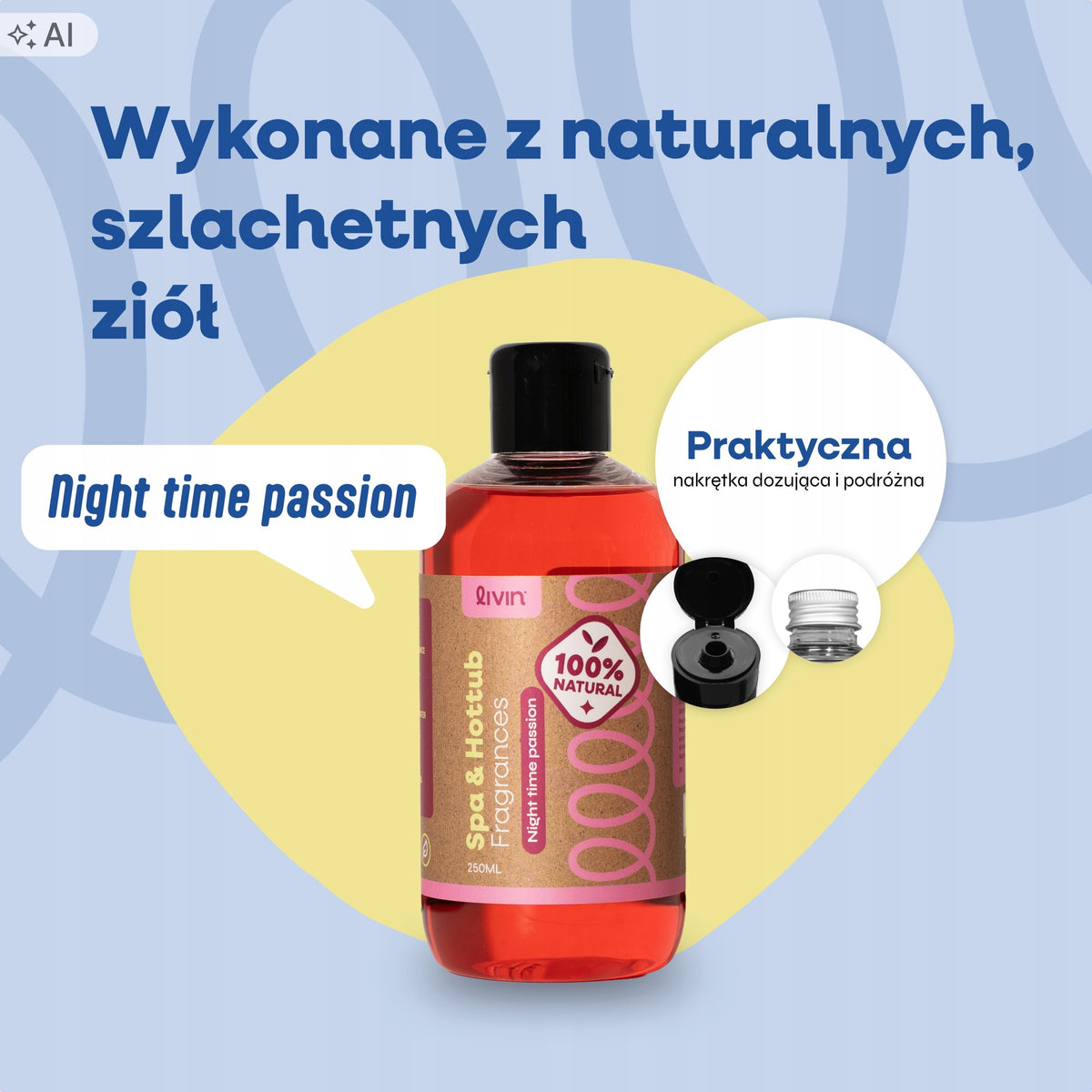 LIVIN ' Night Time Passion jacuzzi fragrance 250 ml spa aroma Brand LIVIN