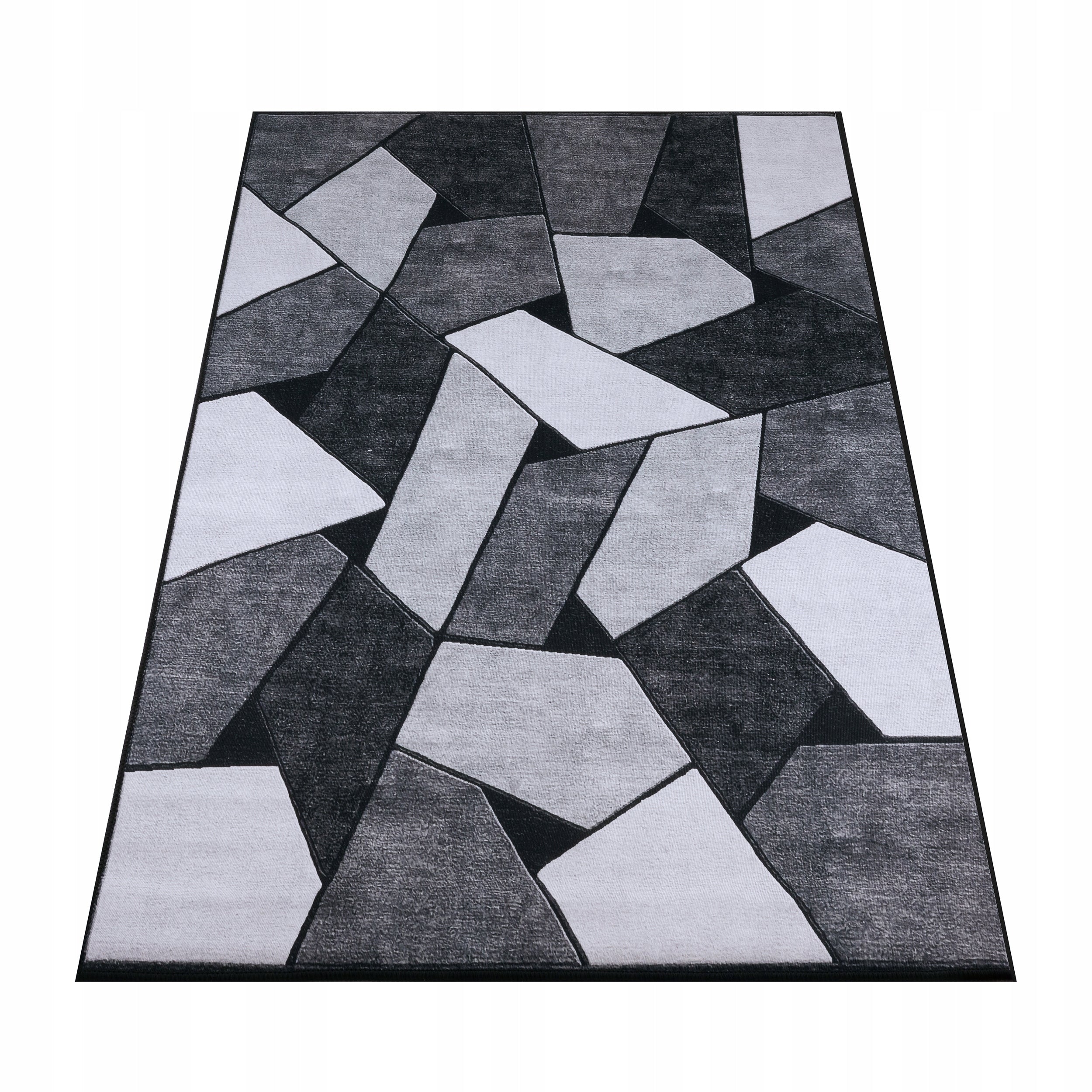 LIVING ROOM RUG 120x170 GREY BLACK MODERN NON-SLIP FASHIONABLE BCF Packaging status original