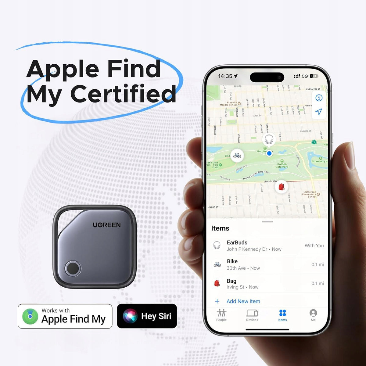 LOCATOR UGREEN FINETRACK USB-C 4 PCS. APPLE FIND MY Packaging status original