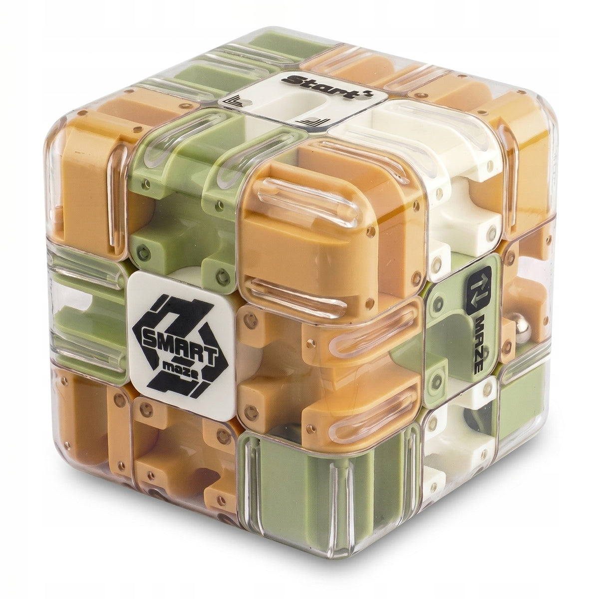 LOGIC CUBE 3D MAZE PUZZLE ARCADE METAL BALL 3x3x3