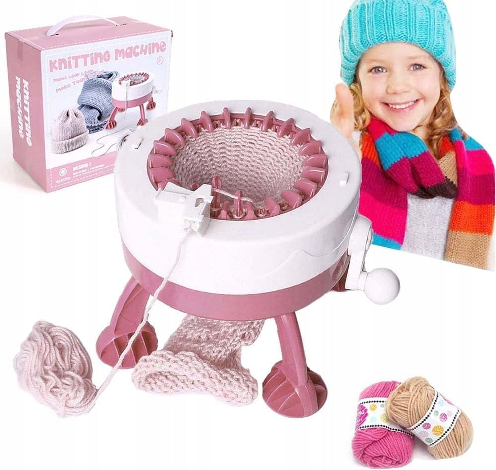 LOOM 22 NEEDLES MULTIFUNCTION CROCHET MACHINE + 2 BALLS OF YARN Packaging status original