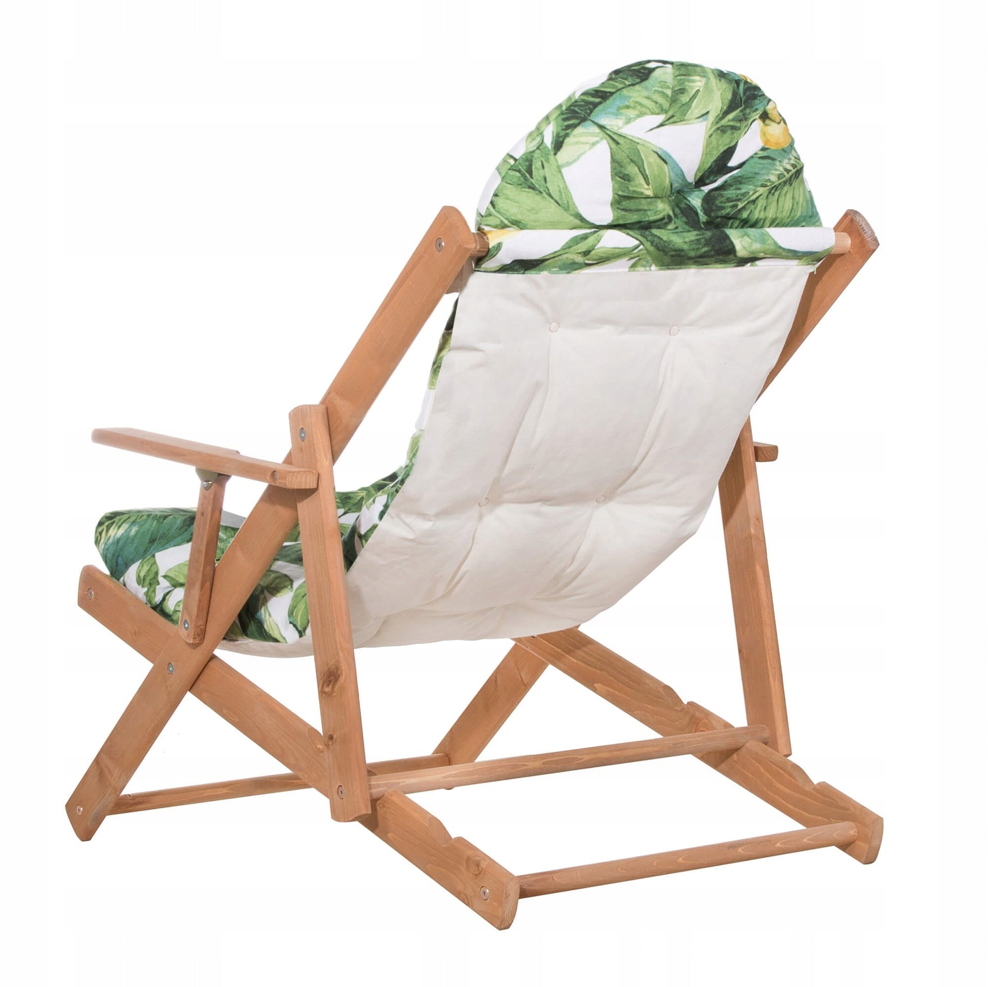 LOUNGER BORNEO WOODEN WITH CUSHION ADJUSTABLE GARDEN PATTERN CUSHION Manufacturer code BOR002