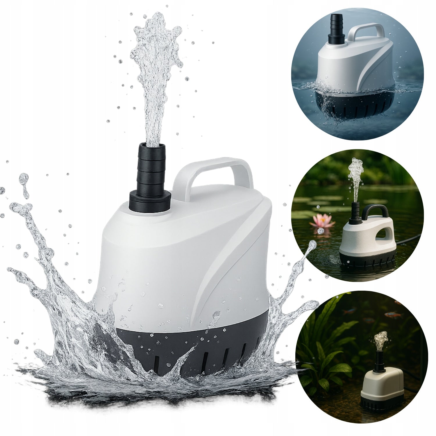 LOW DIPPING PUMP FOR POND AERATION FOUNTAIN 25W 1500L/h