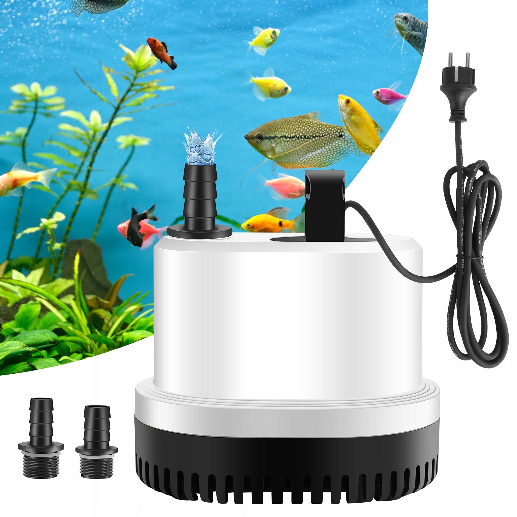 LOW SUBMERSIBLE WATER PUMP 2500L/H 40W QUIET COMPACT ENERGY SAVING Packaging status original