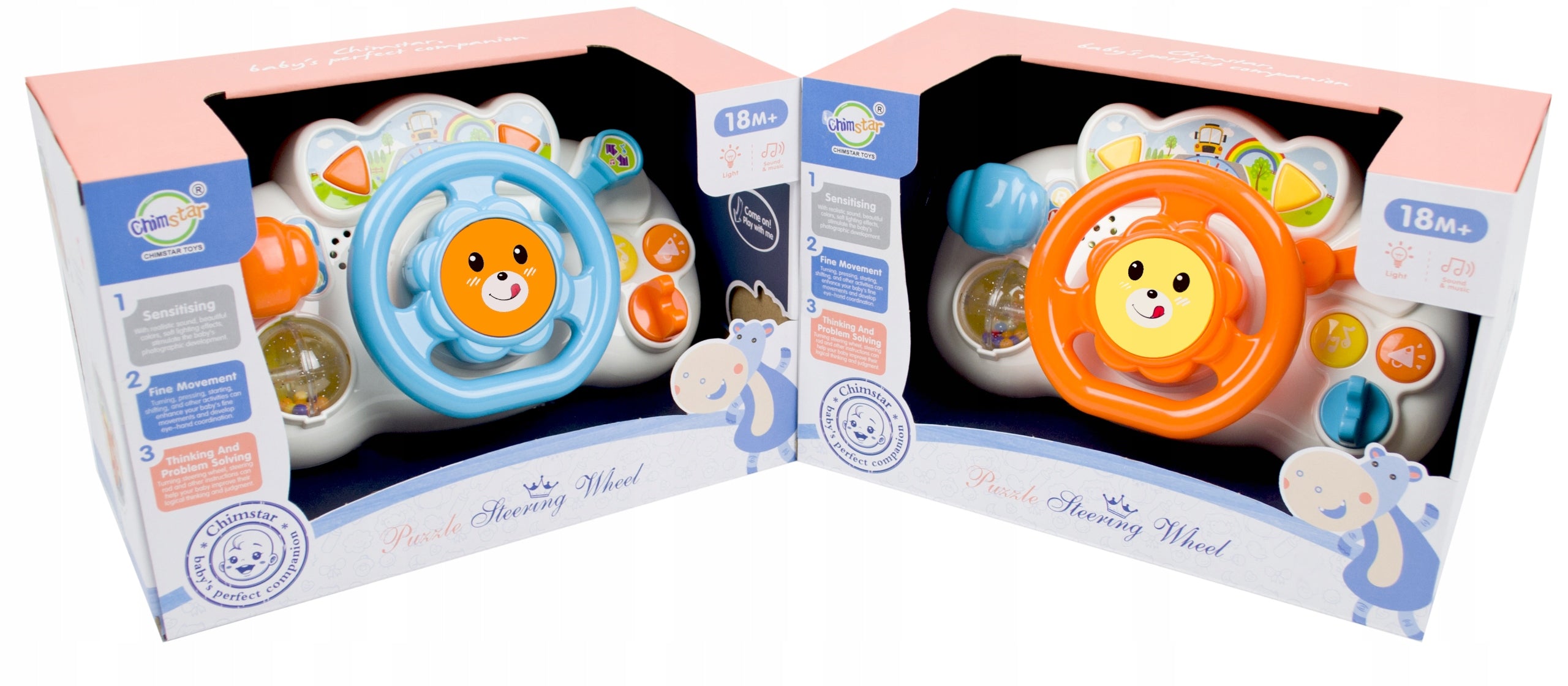 LT455 GLOWING STEERING WHEEL PLAYING INTERACTIVE FOR STROLLER Brand LandToys