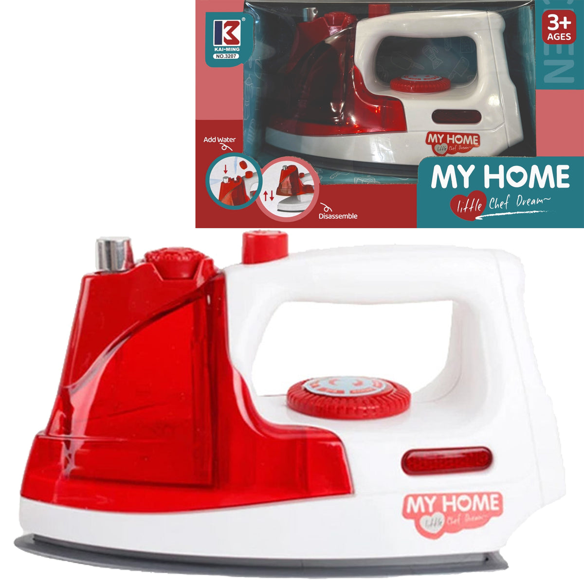 LT57 CHILDREN'S IRON TOY ELECTRONIC IRON RUNS ON BATTERIES