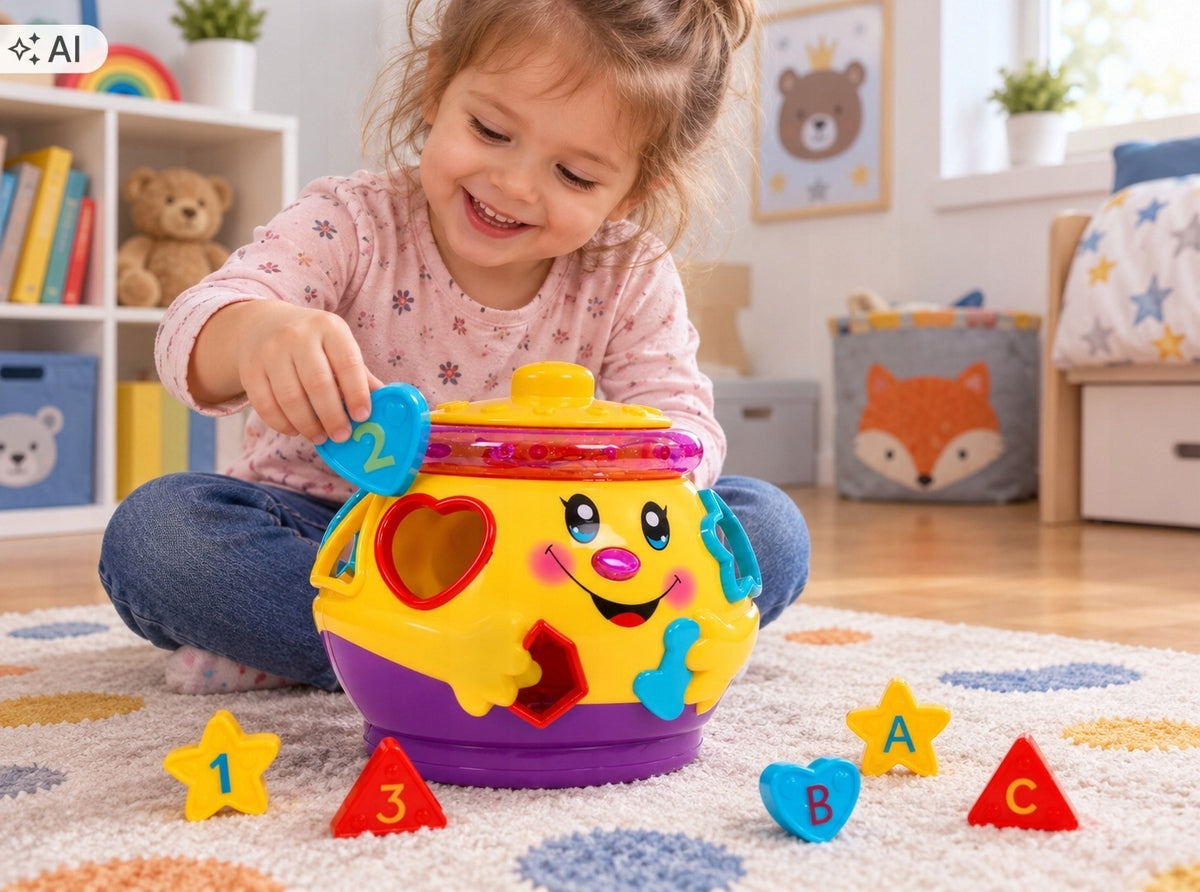 LT731 MUSICAL POT BLOCKS SORTER FOR CHILDREN RIDES GLOWS GAME MELODIES Brand no brand