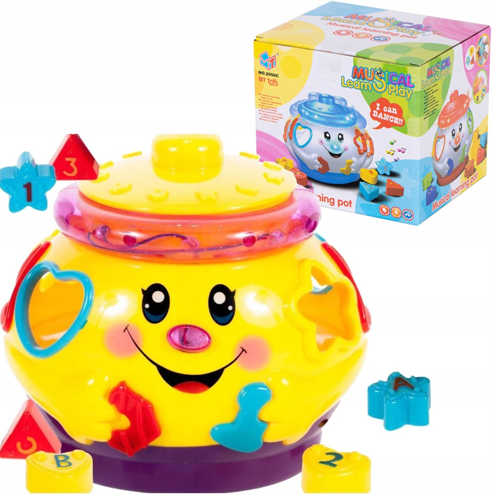 LT731 MUSICAL POT BLOCKS SORTER FOR CHILDREN RIDES GLOWS GAME MELODIES