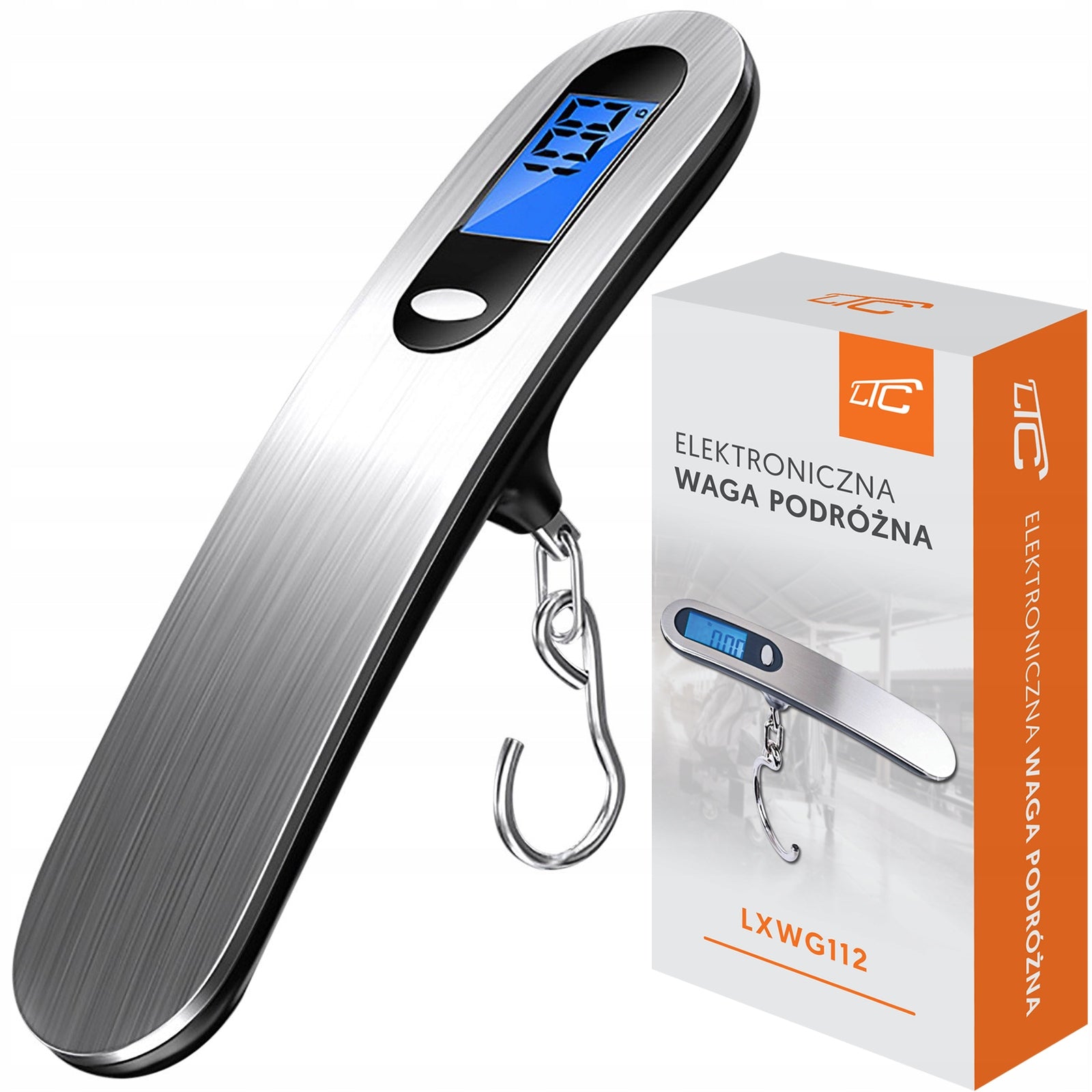 LUGGAGE SCALE TRAVEL HOOK AIR TRAVEL MANUAL LCD UP TO 50KG Packaging status original