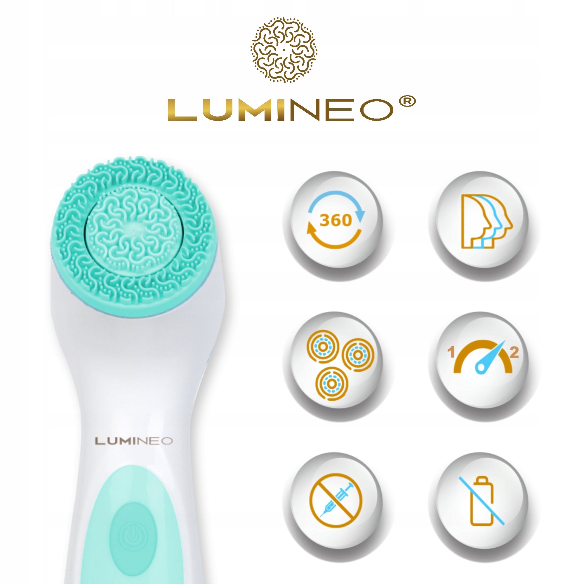 LUMINEO Facial brush + Cleansing gel for sensitive skin Manufacturer code LN-PRROT-SENS