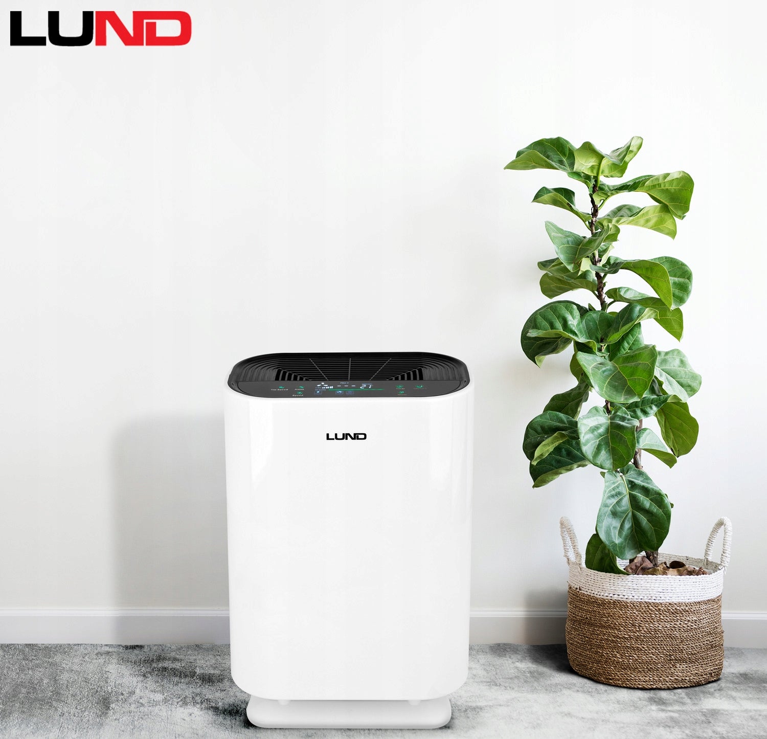 LUND AIR PURIFIER 40W 220M3/H HEPA 4 STAGES CLEANING REMOTE CONTROL WHITE Manufacturer code LUND_66930
