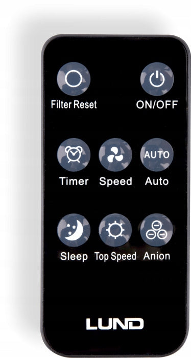 LUND AIR PURIFIER 40W 220M3/H HEPA 4 STAGES CLEANING REMOTE CONTROL WHITE Power 40 W