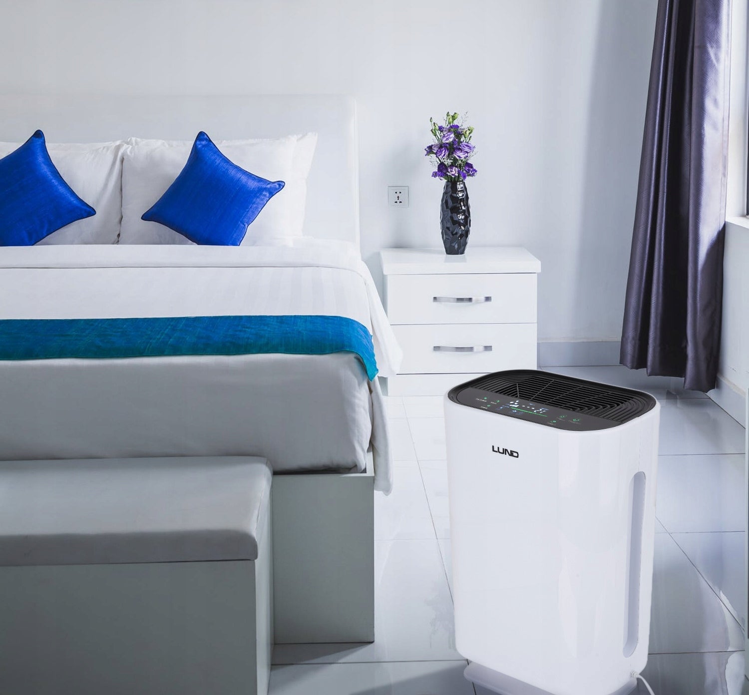 LUND AIR PURIFIER IONIZER 40W HEPA FILTER + REMOTE CONTROL 66930 Brand Lund