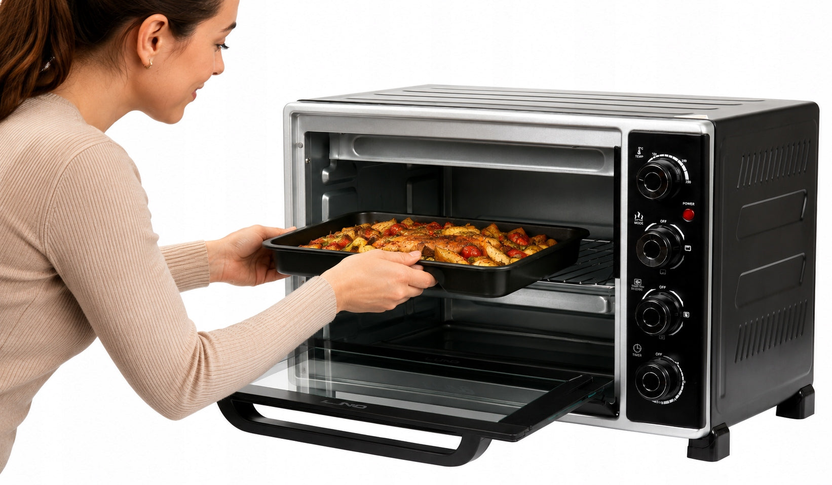 LUND MINI ELECTRIC OVEN 2000W 38L THERMOCOUPLE + ROTARY SPIT
