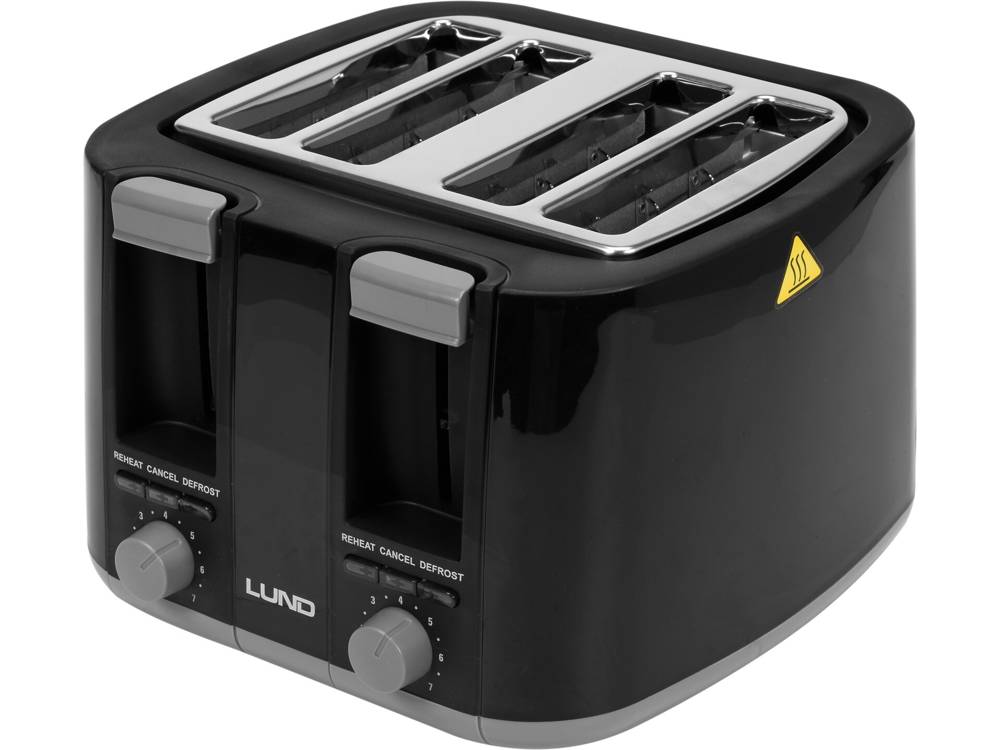LUND TOASTER 1300-1500W BLACK 4 TOAST ADJUSTMENT Power rating 1500 W