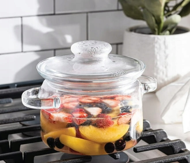 LUXITO HEAT-RESISTANT GLASS POT WITH LID 2L Manufacturer code 5907127240256