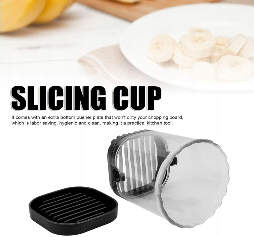 Labor-Saving Stainless Steel Fruit and Vegetable Cutting Mug Manufacturer code kubek do krojenia owoców