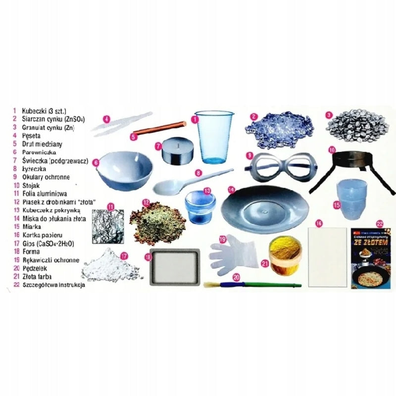 Laboratory Gold Scientific Set 4 Experiments Experiences for Children Manufacturer code 4823076139964