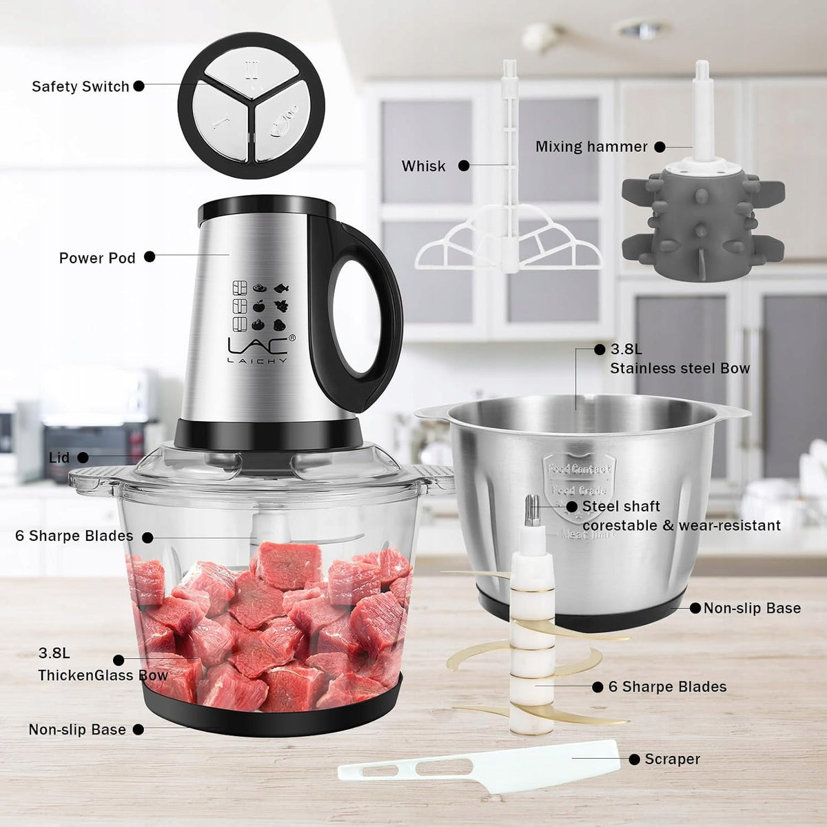 Lac Laichy ELECTRIC MEAT AND VEGETABLE MIXER Brand no brand