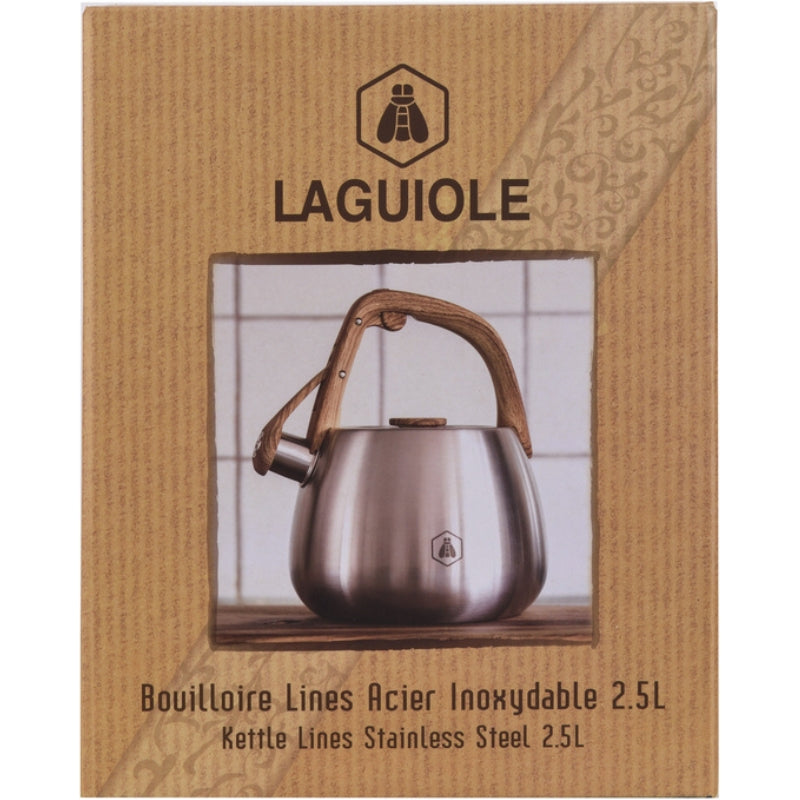 Laguiole Stainless Steel Kettle with Kettle Whistle for Gas Induction Manufacturer code Czajnik Laguiole z gwizdkiem