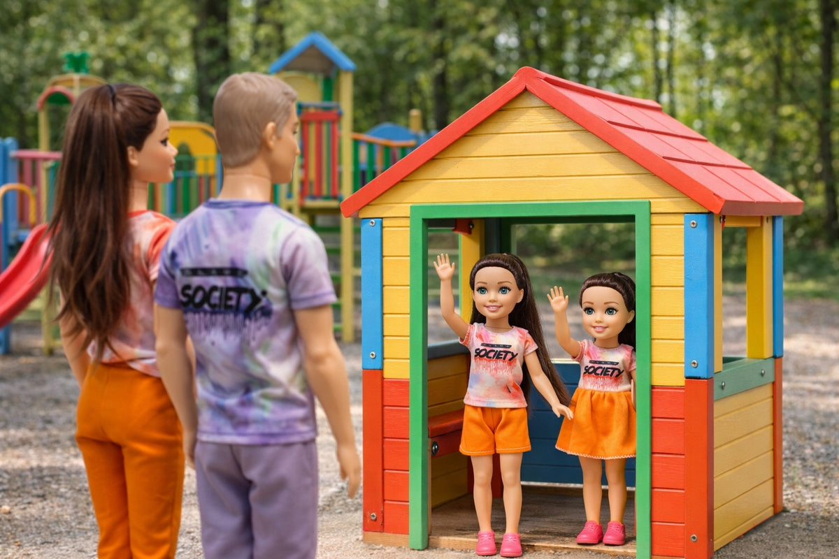 Lalka Family Ken Mom DaughterI Children Doll Set 4 Pcs Kids 3+ Manufacturer code ZESTAW LALEK RODZINKA MAMA CÓRKI TATA DZIECI