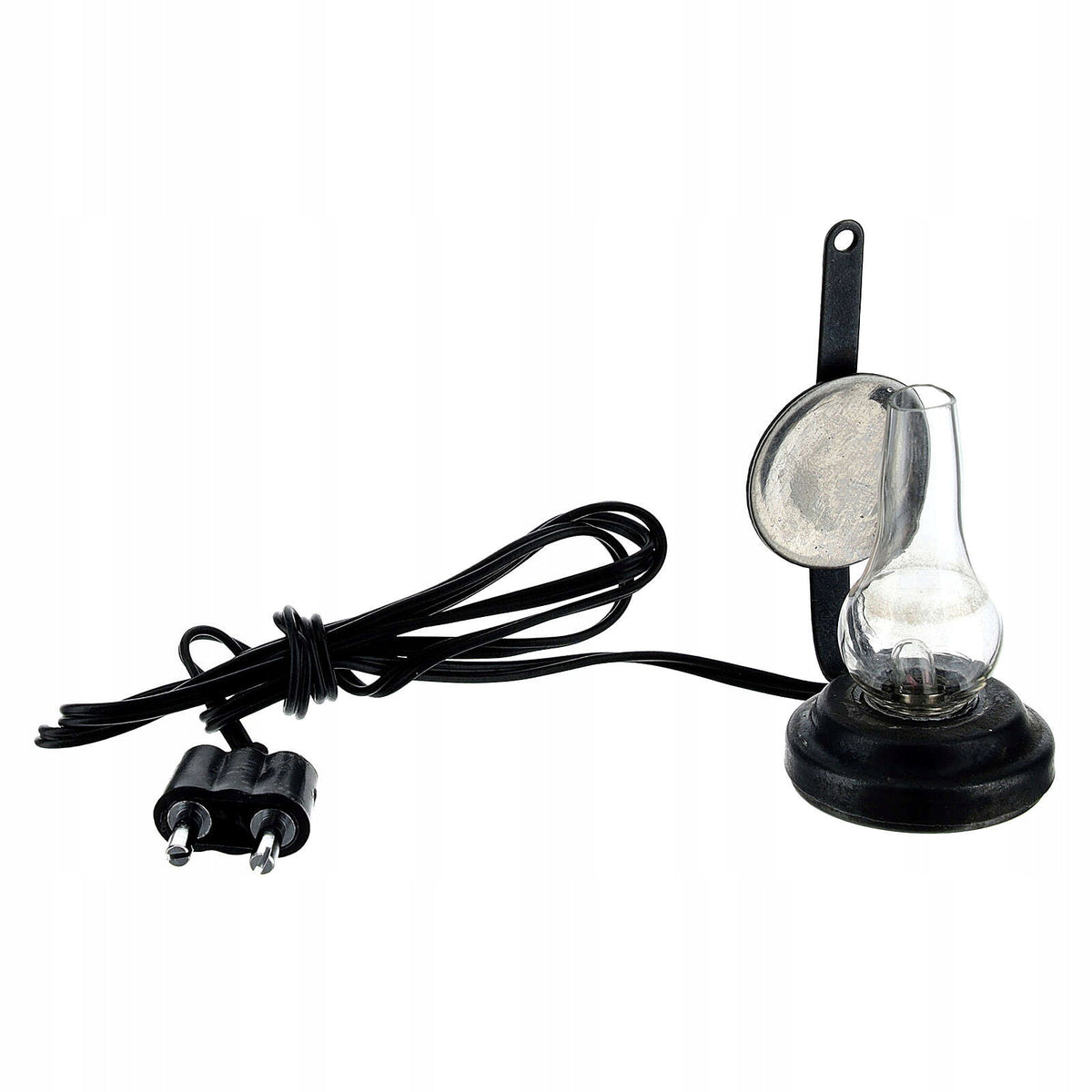 Lamp with a metal mirror and LED bulb for the Nativity Scene - 5.0 cm high
