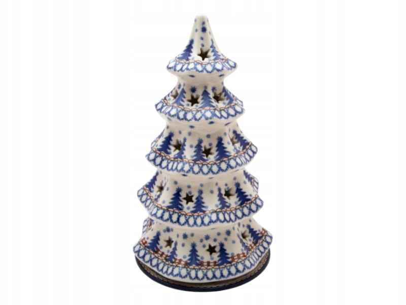 Lantern Christmas Tree 24 cm Ceramika Artystyczna Bolesławiec dek 0339 CHRISTMAS TREES Brand Ceramika Artystyczna