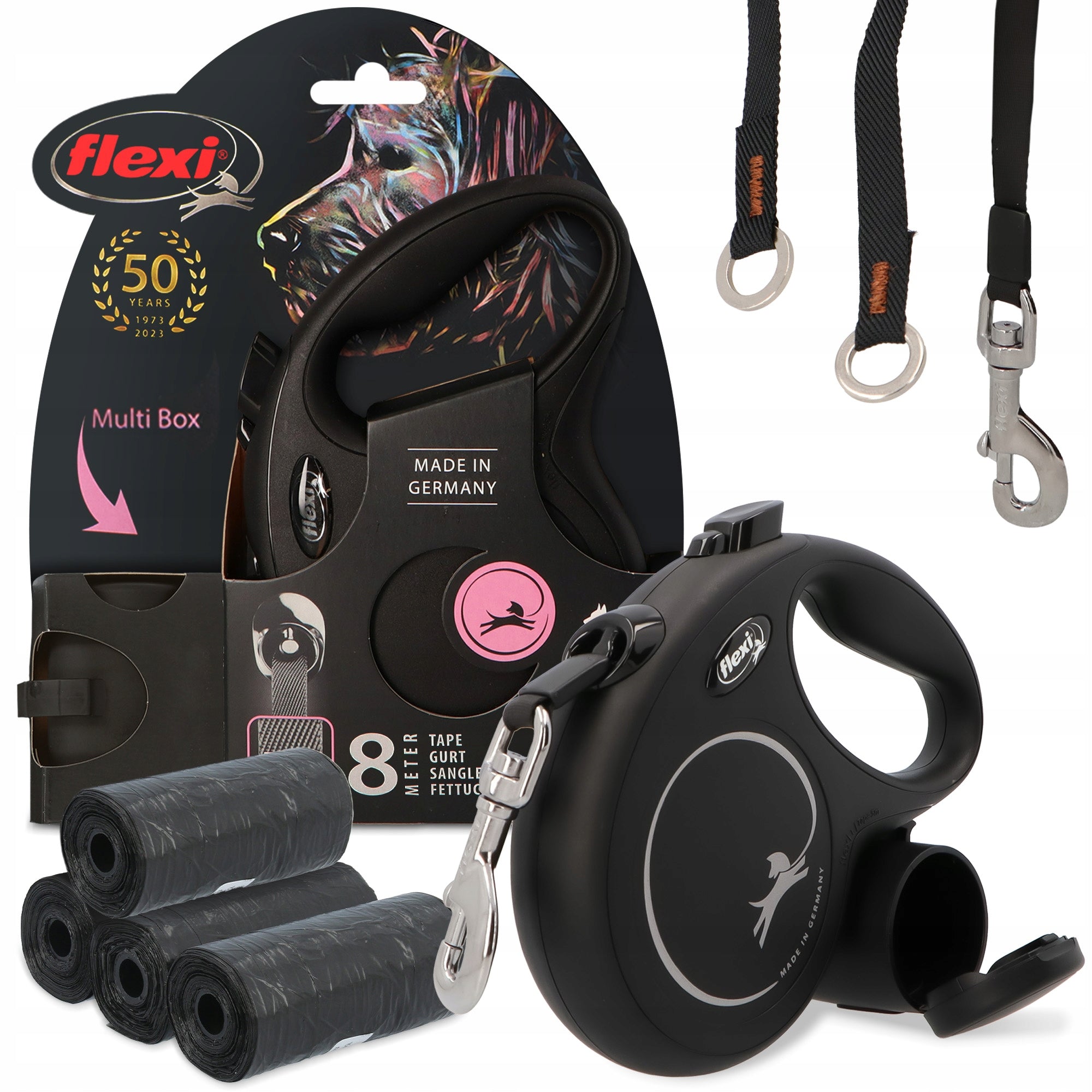 Lanyard PSA AUTOMATIC Lock Tape 8m Multi Box 80x DOG BAGS ODCH 3O